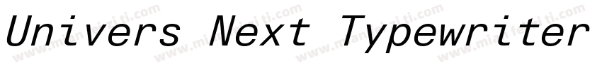 Univers Next Typewriter W04 Bd字体转换